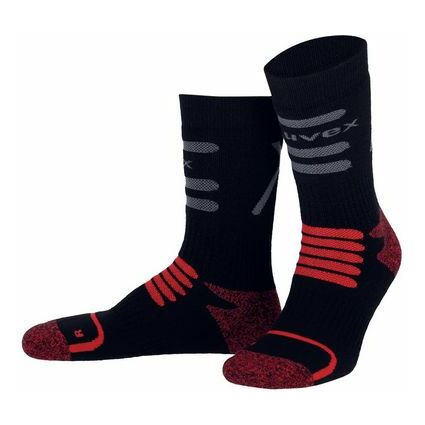 uvex Socken "Thermal", schwarz / rot, Gre 43-46