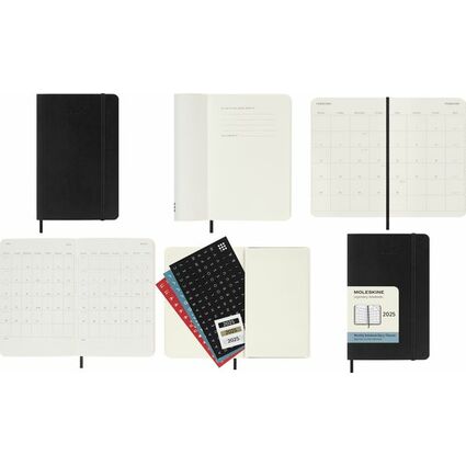 MOLESKINE Buchkalender 2025, Monat, XL/A4, Softcover,schwarz