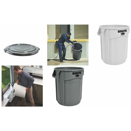 Rubbermaid Deckel BRUTE mit Griff, grau