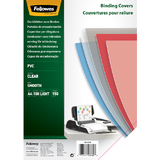 Fellowes Deckblatt, din A4, PVC, transparent, 0,15 mm