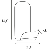 UNiLUX garderobenhaken "STEELY", magnetisch, dunkelgrau