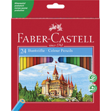 FABER-CASTELL hexagonal-buntstifte CASTLE, 24er Kartonetui