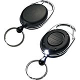 DURABLE ausweishalter mit jojo und LED, oval, schwarz