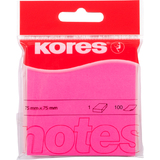 Kores haftnotizen "NEON", 75 x 75 mm, blanko, neon-pink