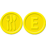 sigel wertmarken "Essen", aus Kunststoff, gelb