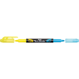 Pentel textmarker "TWIN CHECKER", 2 Spitzen, gelb/blau