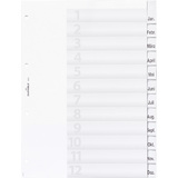 DURABLE Kunststoff-Register, A4, 12-teilig, transparent