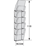 kerkmann wand-prospekthalter concept, din A4 hoch, 6 Fcher