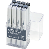 COPIC marker classic, 12er grau Set "CG", kalte Grautne