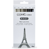 COPIC marker ciao, 5+1 set "Warm grey tones"