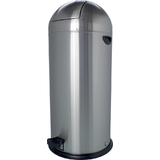 helit tret-abfalleimer "the step dome", 52 Liter, silber