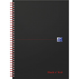 Oxford black n' red Spiralbuch, din A4, liniert, Karton