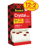 Scotch klebefilm Crystal clear 600, 19 mm x 33 m, 12+2