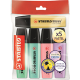 STABILO textmarker BOSS original PASTEL, 5er Ecopack