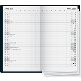 Glocken taschenkalender "Faltkalender", 2025, schwarz