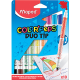 Maped doppel-fasermaler COLOR'PEPS DUOtip, 10er Kartonetui