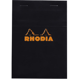 RHODIA notizblock No. 13, din A6, kariert, schwarz