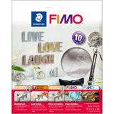 FIMO Blattmetall, silber, 10 Blatt