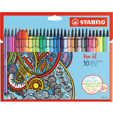 STABILO fasermaler Pen 68, 30er Karton-Etui