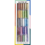 folia Glitterpulver-Set, 30 dosen  3 g, farbig sortiert