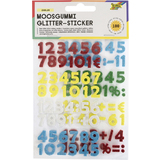 folia moosgummi Glitter-Sticker, Zahlen