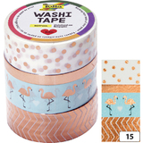 folia deko-klebeband Washi-Tape hotfoil ROSEGOLD, 4er Set