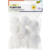 folia Pompons, 30 Stck, wei