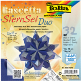 folia Faltbltter Bascetta-Stern, 150 x 150 mm, blau/silber