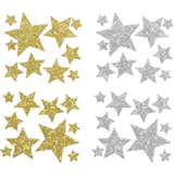 folia moosgummi Glitter-Sticker "Sterne", sortiert