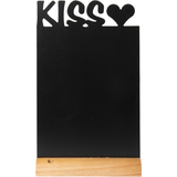 Securit tischaufsteller SILHOUETTE "KISS", melamin und Holz