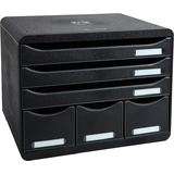EXACOMPTA schubladenbox STORE-BOX MAXI, 6 Schbe, schwarz