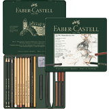 FABER-CASTELL pitt MONOCHROME set medium, 21-teiliges Etui