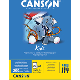 CANSON malblock Kids, din A4, 200 g/qm, 20 Blatt