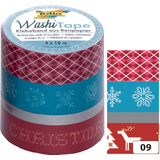 folia deko-klebeband Washi-Tape weihnachten RETRO, 4er Set