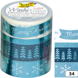 folia deko-klebeband Washi-Tape hotfoil Eisblau, 4er Set