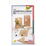 folia adventskalender "Papiertten natur", braun