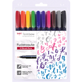 Tombow kalligraphie-stift Fudenosuke, Hrtegrad 1, 10er-Set