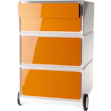 PAPERFLOW rollcontainer easyBox, 4 Schbe, wei / orange