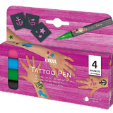 KREUL tattoo Pen, 4er-Set "Anker, Sterne, Schmetterling"