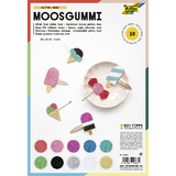 folia Glitter-Moosgummi, nicht selbstklebend, 10 Blatt