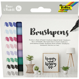 folia pinselstift Brush pens "Basic & Pastell", 8er Set