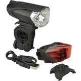 FISCHER Fahrrad-LED/USB-Beleuchtungs-Set 35 Lux