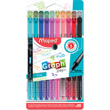 Maped fineliner Graph'Peps Premium, 20er Kunststoff-Etui