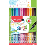 Maped fasermaler Graph'Peps medium Deco, 12er Etui