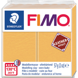 FIMO effect LEATHER Modelliermasse, safrangelb, 57 g