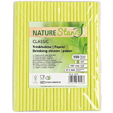 NATURE star Papiertrinkhalme Classic, 197 mm, limettengrn