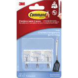 3M command Draht-Haken, Kunststoff, Gre: S, transparent