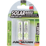 ANSMANN solar NiMH Akku, mignon AA, 800 mAh, 2er Blister