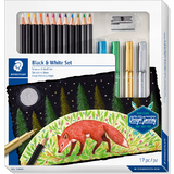 STAEDTLER zeichenset Black & white Design Journey, 17-teilig