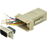 DIGITUS rs 232 Adapter, db9 Stecker - rj45 Kupplung, beige